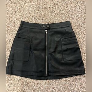 Free People Black Textured Skirt